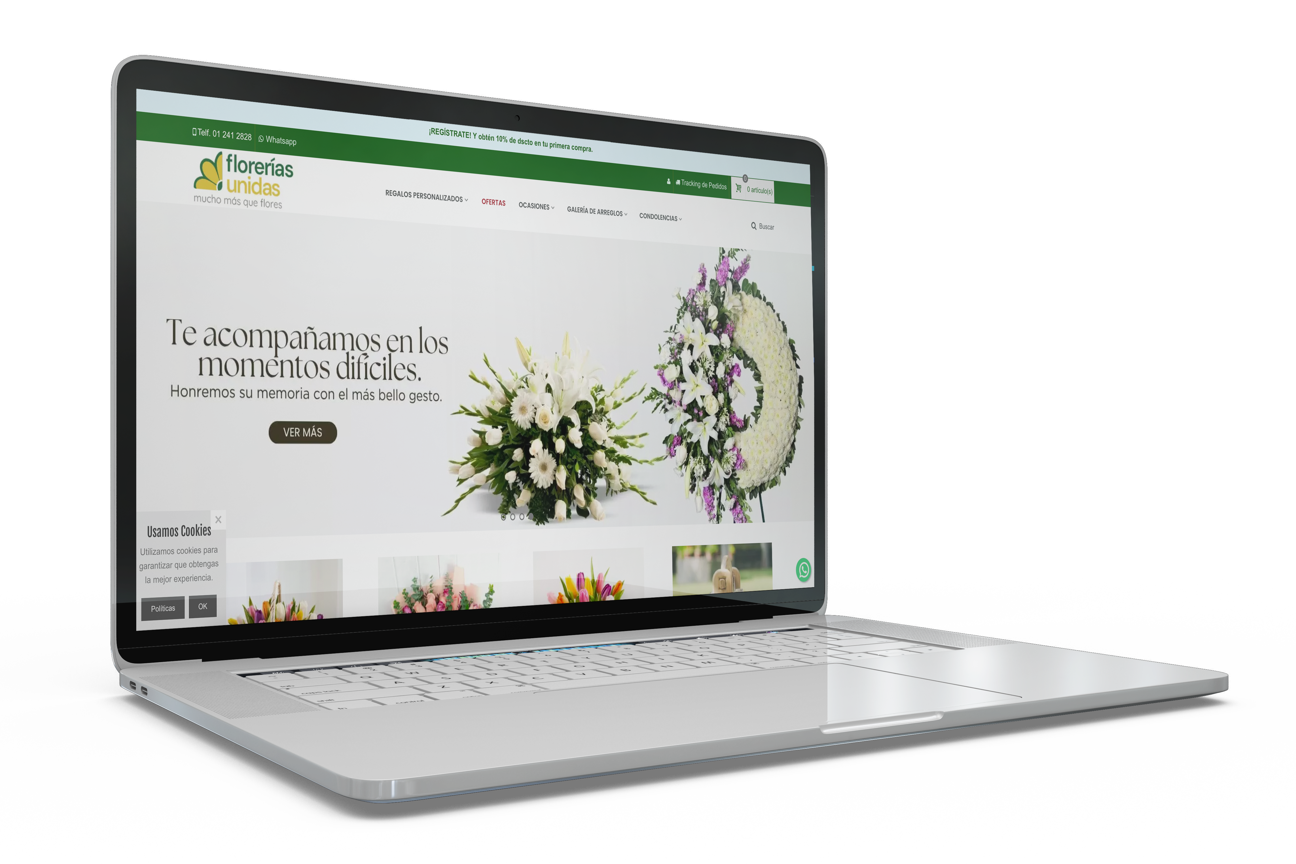 Florerías Unidas — sitio web